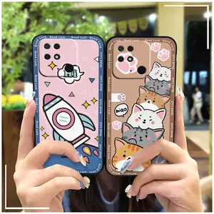 Full wrap Cartoon Phone Case For Xiaomi Redmi 10C/Redmi10 India/10 Power Back Cover Waterproof Silicone Cell Phone Sleeve Phone Protector Anti-dust Graffiti TPU Cute Phone Pouch