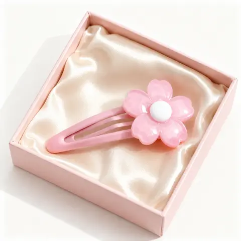 Cute Pink Flower Hair Clip – Sweet and Elegant Hair Accessory for Girls