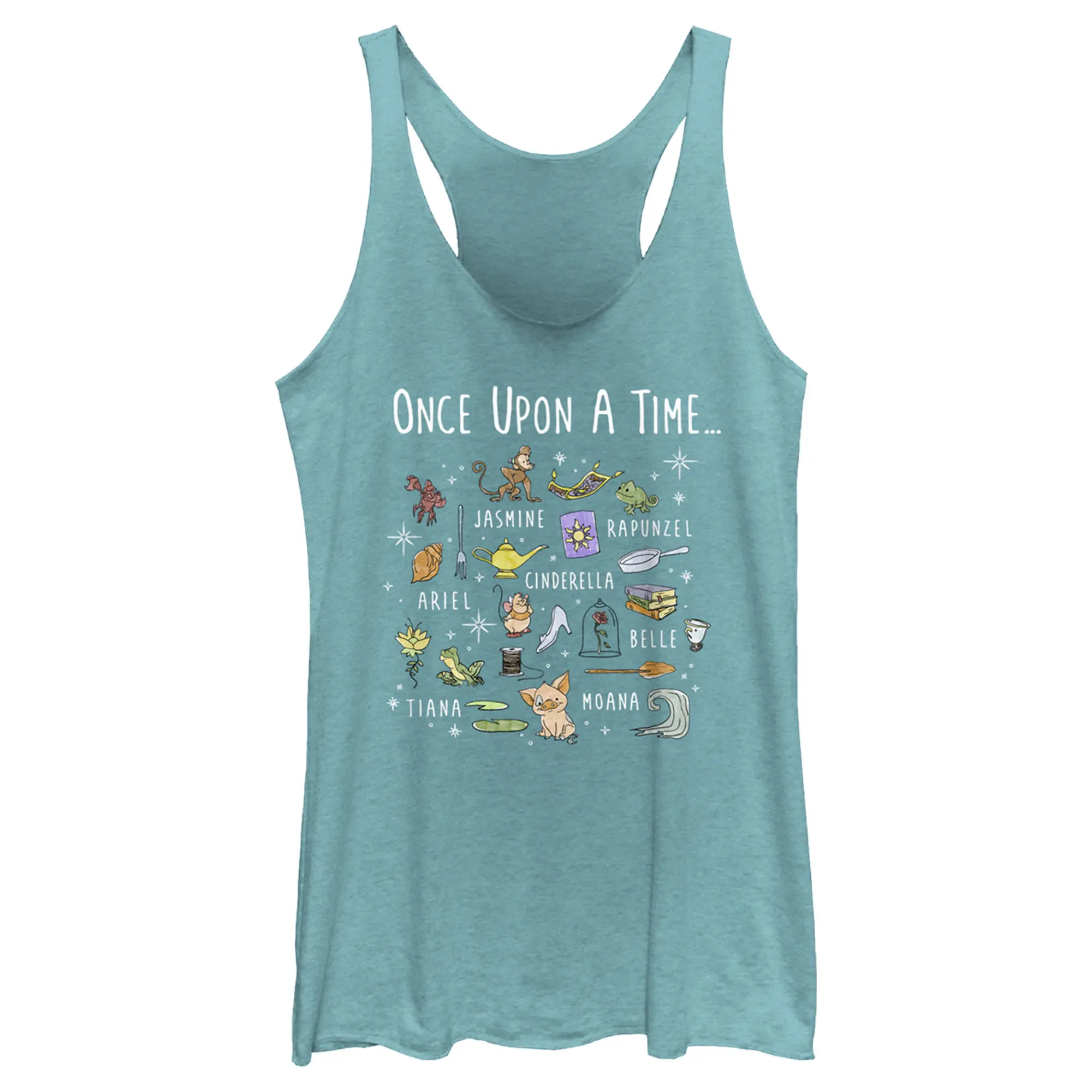 Women's Disney Once Upon a Time Icons Racerback Tank Top Women's Disney Once Upon a Time Icons Racerback Tank Top