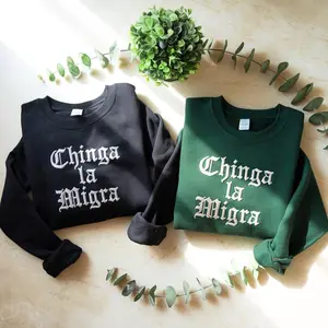 Chinga La Migra Embroidered Sweatshirt, Abolish Ice Embroidery Shirt, No Human Is Illegal, Latino Protest Tee, Social Justice, Ice out of LA