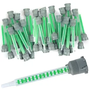 10 PCS Epoxy Mixing Nozzle Static Mixing Nozzle Adhesive Cartridges Tip Mixer Nozzles (1:1/1:2ratio) 16 Element