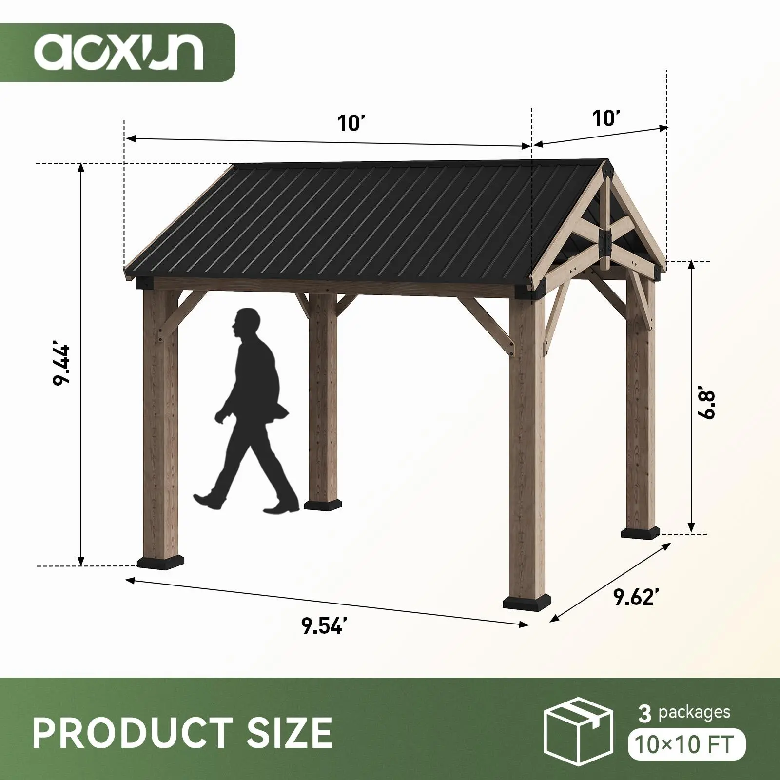 10' x 10'/ 3 Packages Shipping