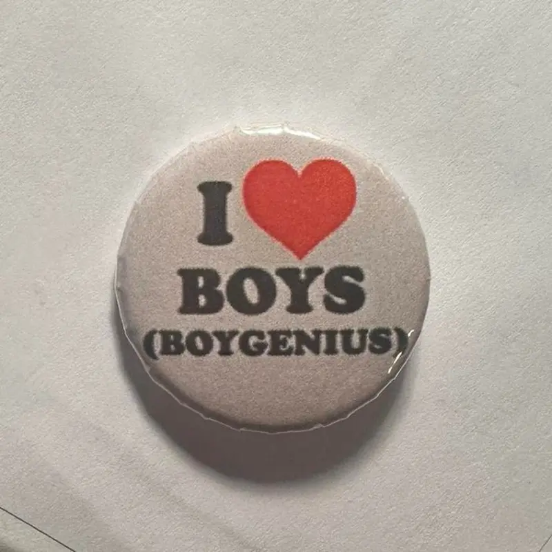 Boygenius Merch 1.25 inch Pin Button Badge  - handmade , music artist pinback buttons pins NOT STRONG ENOUGH