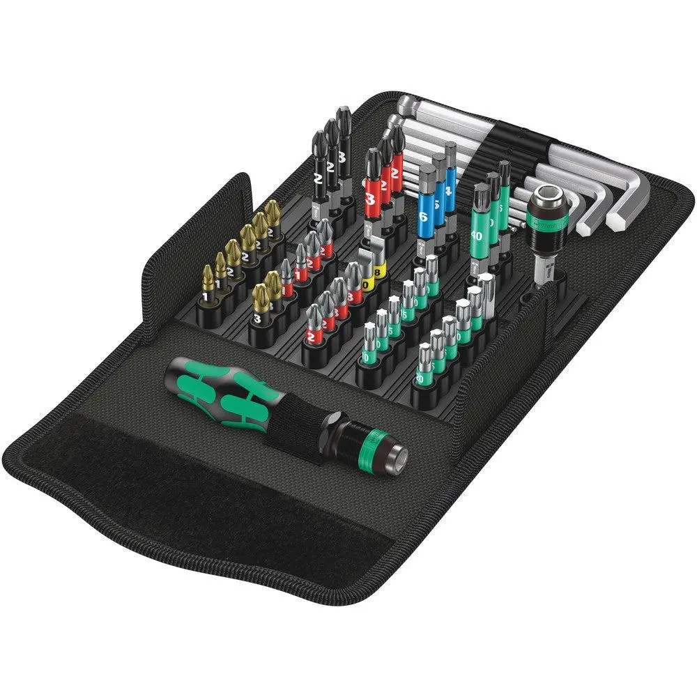 WERA 05057460001 KRAFTFORM KOMPAKT 100 BITS ASSORTMENT WITH BITHOLDING S/DRIVER