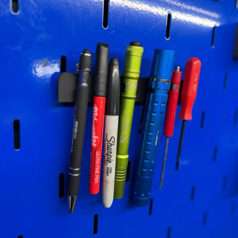 Garage Gear Pen & Flashlight Holder | Toolbox Organizer
