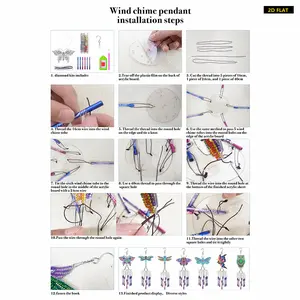 2D FlatAcrylic Wind Chime Bell Pendant Crystal Wind Chimes Pendant Kit Special Shape DIY Rhinestones Wind Chime Kit DIY Diamond Painting MDiamond Painting Kit is Suitable for Decorations. Create Unique DIY Handicrafts, Making Gifts Distinctive and Unique!