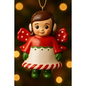 Belle Ornament - Adorable Bell with Warm Smile and Cheerful Spirit - Part of Oliver the Ornament Series - Perfect for Family Collections