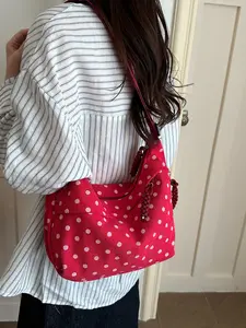 Anchor Polka Dot Underarm Bag, Retro Casual Shoulder Bag, Spring Summer Sweet Style Purse, Trending 2026 Fashion Accessory, Vintage Shoulder Bag, Crossbody Bags
