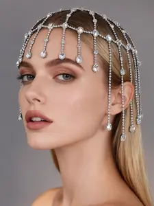 Fashion Tassel Bohemian Headpiece, Full Rhinestone Made Women Hair Accessory, Elegant and Stylish Hair Ornament for Special Occasions