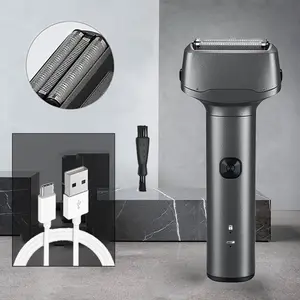 Men’s electric shaver, professional reciprocating shaver, three heads, close shaving, powerful motor, USB charging
