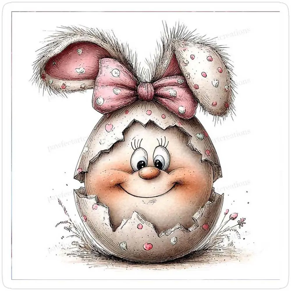 1 set of DIY diamond painting kit, 5D diamond art kit, DIY decoration featuring rabbit, Easter egg, and bowknot. Mosaic, diamond art, DIY art for home decoration.