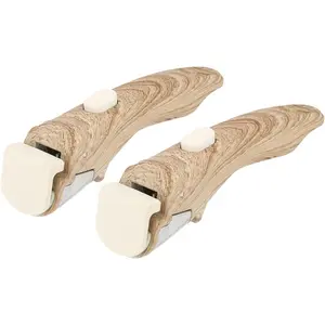 Removable wood-like handle, detachable handles for pots and pans, universal cookware handles compatible with thin-edge cookware, 2-pack