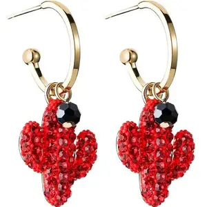 CACTUS RED EARRINGS