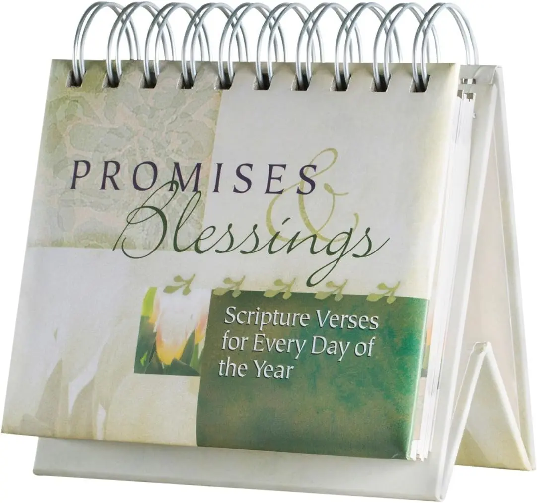 Promises & Blessings: Scriptures Verses for Every Day of the Year - Perpetual Calendar, 1.5" x 5.25" x 5.5"