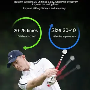 PGM HGB022 Adjustable Golf Swing Trainer Stick - Perfect for Golf Course Practice, Driving Range Rhythm Training with Sound Feedback, Ideal for Enhancing Golf Club Grip, Swing, and Putting Skills