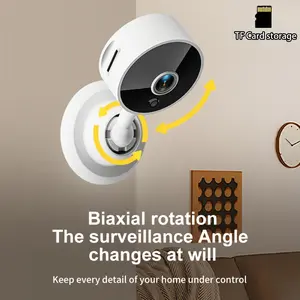 1080P Smart Surveillance Camera Wireless Wi-Fi App Control Home Child Care Night Vision Network Protection Surveillance P6 With Memory Card Rotatable Camera