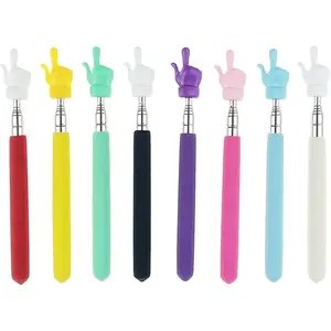 8 count Telescopic Teacher Pointer Finger Pointer Stick for Teachers  Presenter, Extends to 21.7 Inches (8 Colors)