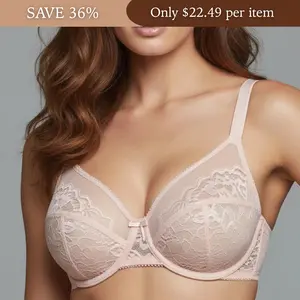 HSIA Enchante Floral Lace Underwire Unlined Unpadded Non-Padded Minimizer Plus Size Full Coverage Bra SpringStatements