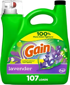 Gain + Aroma Boost Household Liquid Laundry Detergent, Lavender Scent, 107 Loads, 154 fl oz, HE Compatible - Procter & Gamble, Household Laundry Detergent