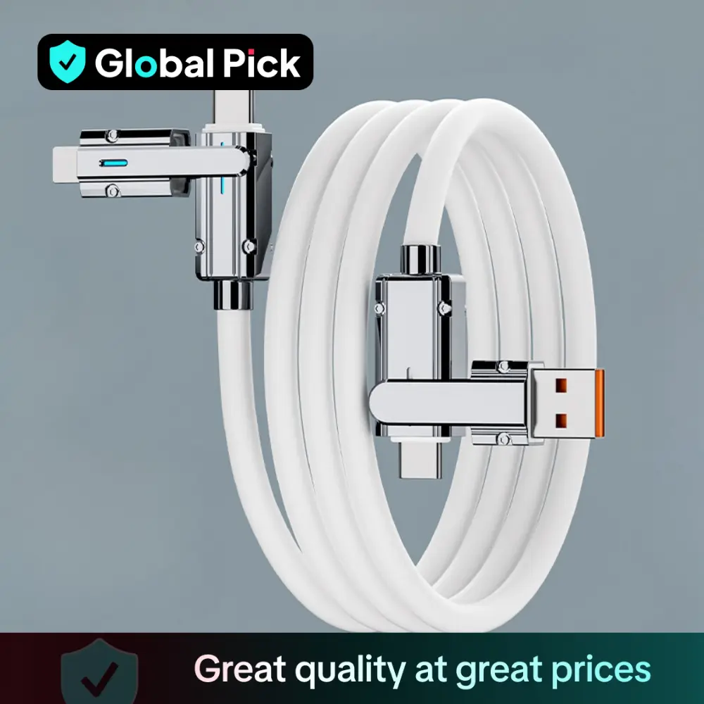 4 In 1 Type-C Charging Data Cable, Multipurpose Phone Fast Charging Data Cable, Multifunctional USB Charging Cable for iPhone & iPad