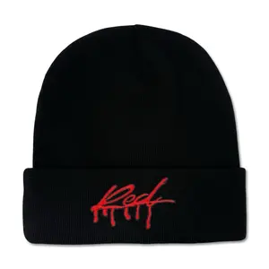 Red Black Beanie