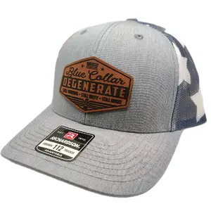Blue Collar Degenerate - Still Working Still Dirty Still Broke - Funny Blue Collar Themed Trucker Patch Hat