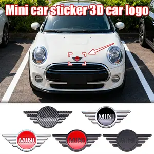 1pcs Mini Car Front Rear Emblem Replacement, Durable Thickened Logo Sticker, Fits Mini Cooper S Jcw Countryman Clubman Paceman Convertible