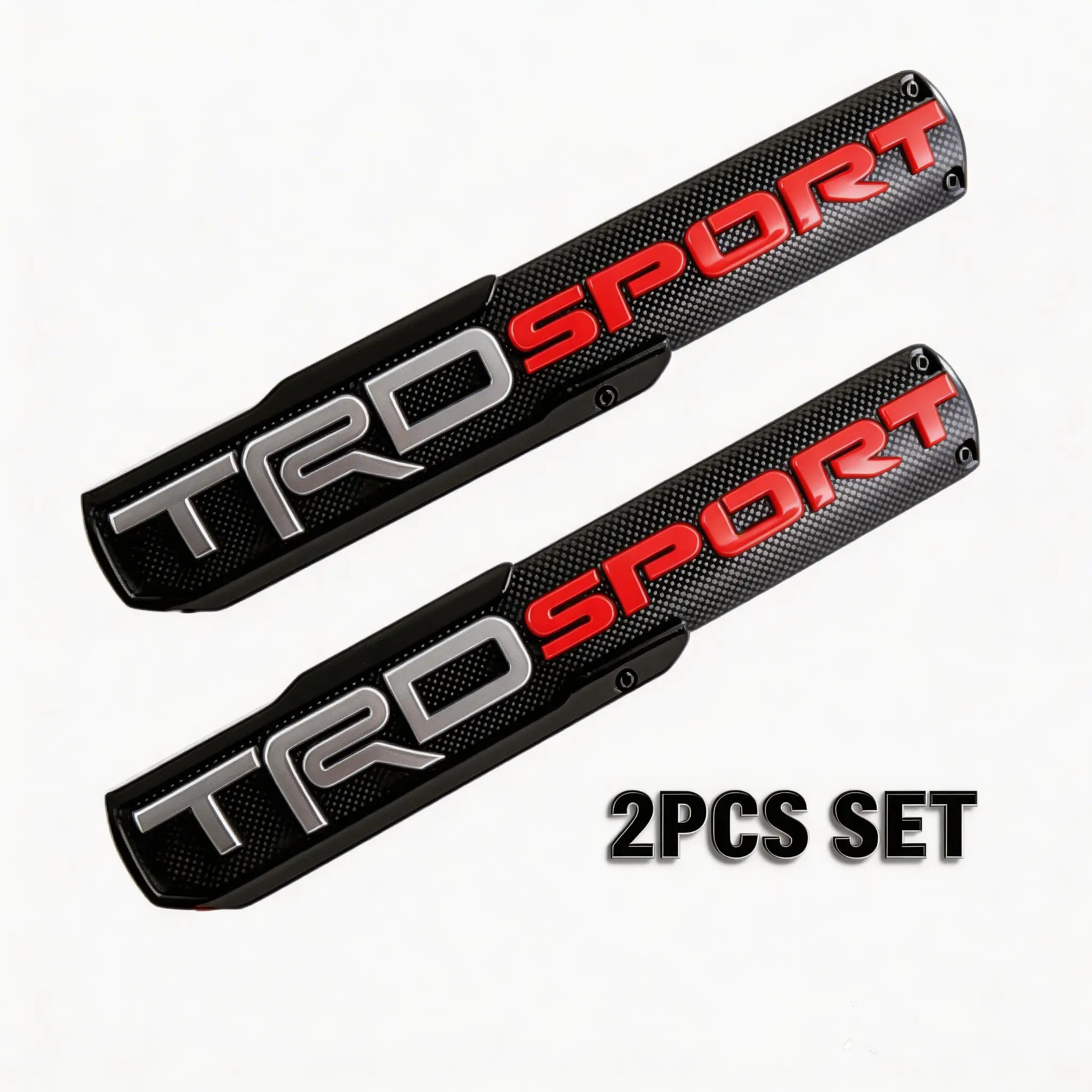 2-Pack 3D Truck Door Badges – Black & Red ABS Emblems (Universal Fit) 2-Pack 3D Truck Door Badges – Black & Red ABS Emblems (Universal Fit)