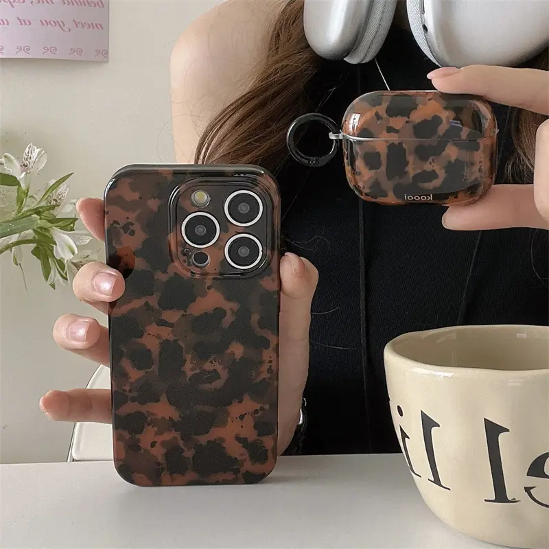 Amber Tortoiseshell Pattern Brown Protective Case For AirPods 3, Pro 2, Wireless Earbuds 4 Amber Tortoiseshell Pattern Brown Protective Case For AirPods 3, Pro 2, Wireless Earbuds 4