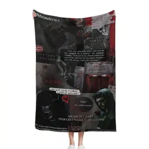 Officially Licensed Dark Romance Travel Blanket - Haunting Adeline Zade Meadows, Soft Art Painting Design, Bookish Things, Book Accessories, Gift for BookTok Fans summerwins,summerwins