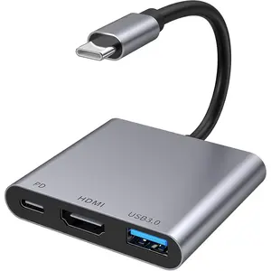 USB C to HDMI Adapter, Type-C to 4K HDMI Adapter with 100W PD & USB 3.0 Port, Digital AV Multiport Adapter for MacBook Pro/air, iPad Pro/air,  15Pro/16, ,Tablets and More USB-C Devices.