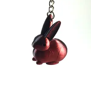 3D Printed Bunny Keychain by MakerBot - Cute and Durable Bunny-Shaped Key Accessory