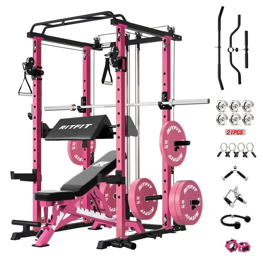 Pink Package(Pink Bench and 320lbs Plates)