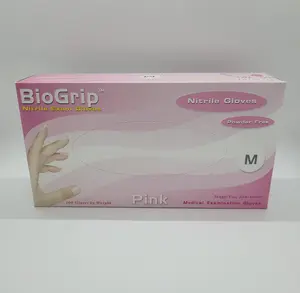 Bio Grip Nitrile Gloves - Pink