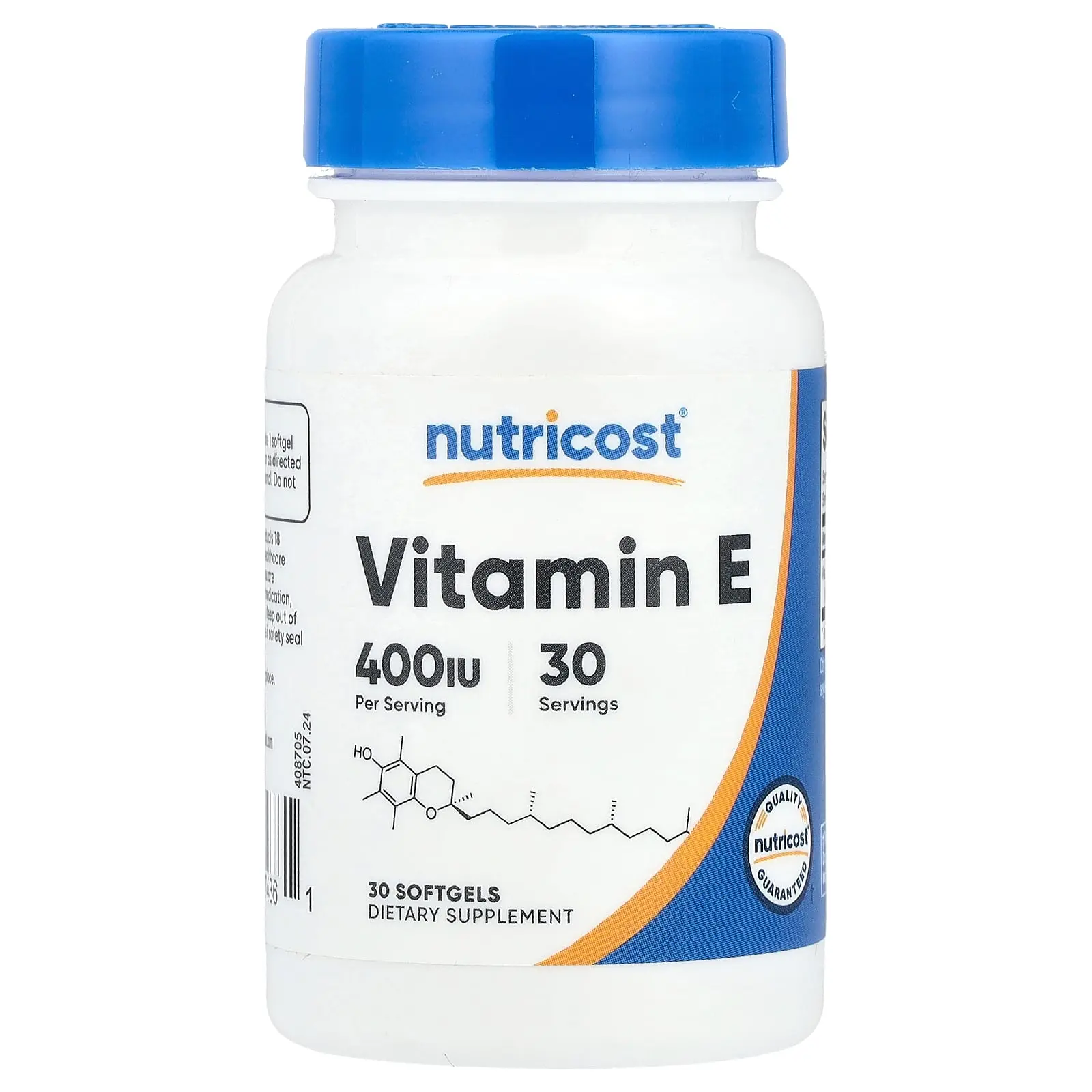 Nutricost Vitamin E, 180 mg (400 IU), 30 Softgels