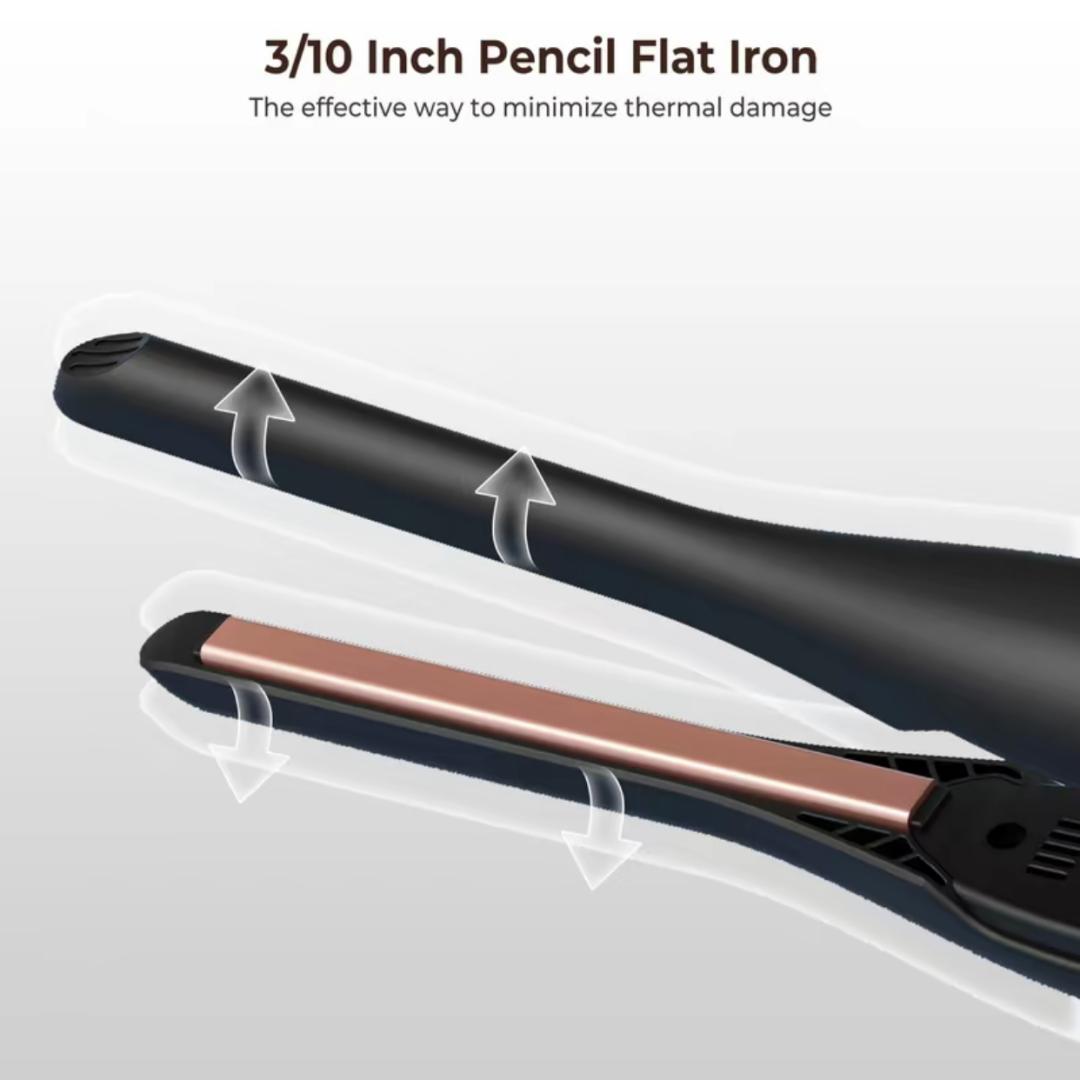 Megalook Electronic Flat lron Hair Heater 3D Floating Plates Hair Straightener and Curler 2 in 1 Styling Tool