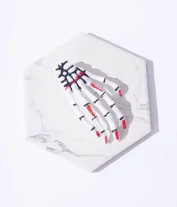 Unique Vintage White Skeleton Hand Hair Clip