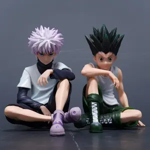 11cm/4.33in Anime Hunter Hunter Figure Gon Freecss Killua Zoldyck Action Figures Pvc Statue Collection Model Toys Gifts