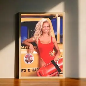 Pamela Anderson Baywatch CJ Parker Beach Poster, Wall Art Decor, Home Decor, No Frame
