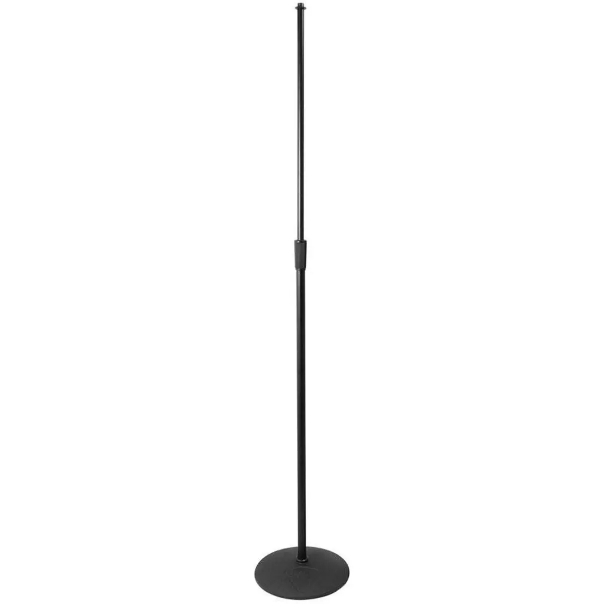 On-Stage MS9210 Heavy Duty Low Profile Microphone Stand, 10" Compact Embossed Shock Pad Base, Durability-Enhancing Sleek Design, Oversized Knurled Locking Washer, for Live Performances Recording Sessions