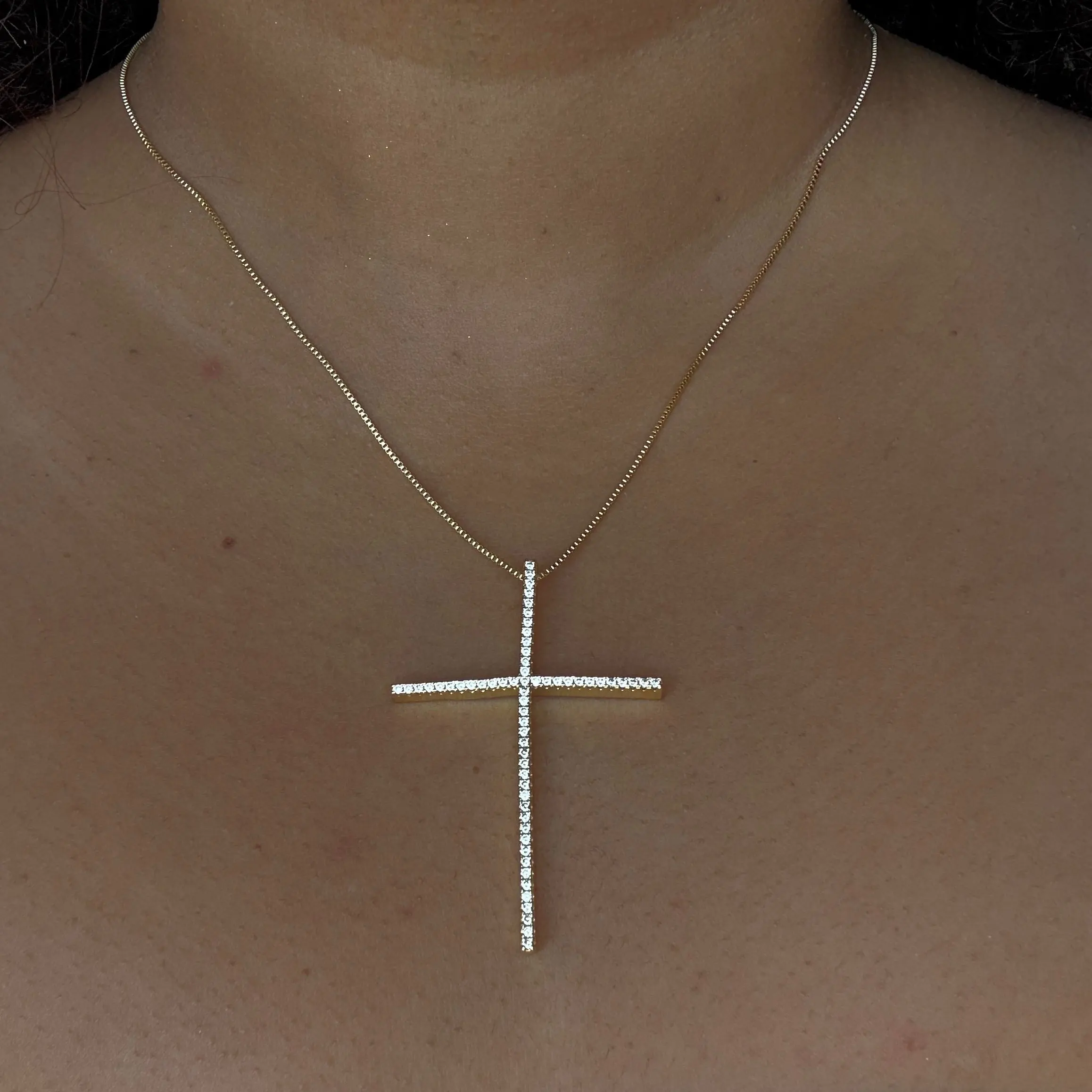 Cross Full Zirconium Necklace