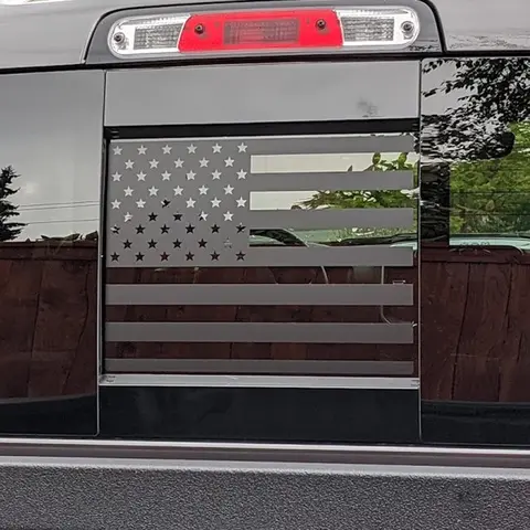 GJANSH Rear Middle Window Decals Compatible with RAM 1500 2500 3500 2009-2023 2024 2025 2026, Back Sliding Window Sticker,