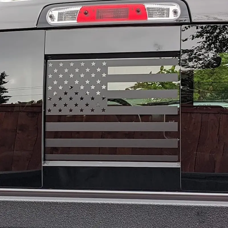 GJANSH Rear Middle Window Decals Compatible with RAM 1500 2500 3500 2009-2023 2024 2025 2026, Back Sliding Window Sticker,