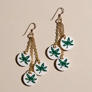 Ohio State University Buckeye Sticker Earrings