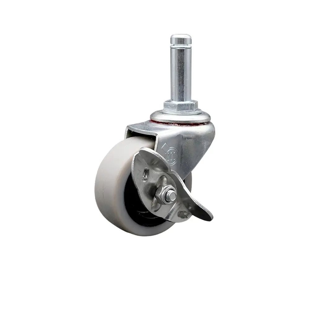 Service Caster SCC-GR05S210-TPRS-SLB-716138 2 in. Swivel Thermoplastic Rubber Caster Wheels with 0.43 in. by 1.38 in. Grip Ring Stem Caster & Brake