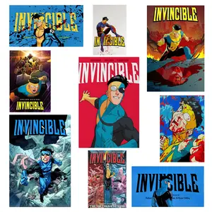 Invincible Old X New Suit Poster,Cool Anime Wall Art, Decorative Wall Decor for Modern Teen Boys Room