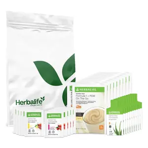 Herbalife Classics Discovery Kit: 10 Count On-the-Go Pack - Herbal Tea,  Herbal Aloe Drink, Formula 1 Protein Shake Mix for Balanced Nutrition