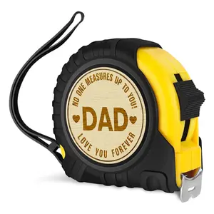Fathers Day Birthday Gift for Dad, Dad Gifts from Son Daughter, Gift for Best New Daddy Father in Law Presents Useful Stuff, Tool Woodworker Carpenter Gift, Engraved Tape Measure 25 FT
