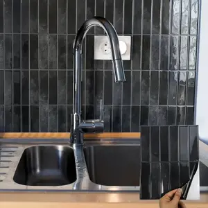 Self-adhesive Tile Wall Sticker, Waterproof & Oil-proof Wall Decal, Decorative Sticker for Home Kitchen Bathroom Balcony Sink, Ornaments