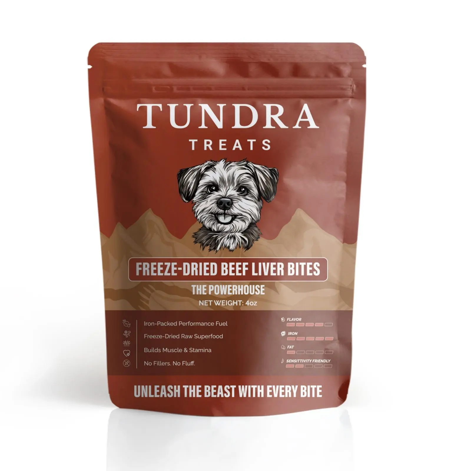 Tundra Treats Freeze-Dried Beef Liver Bites - 100% Natural, USDA-Inspected, No Fillers, No Artificial Additives, 4oz Bag